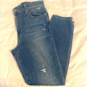 Joes High Rise Crop distressed jeans Sz 28